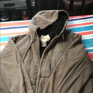 American rag fur lined sweatshirt